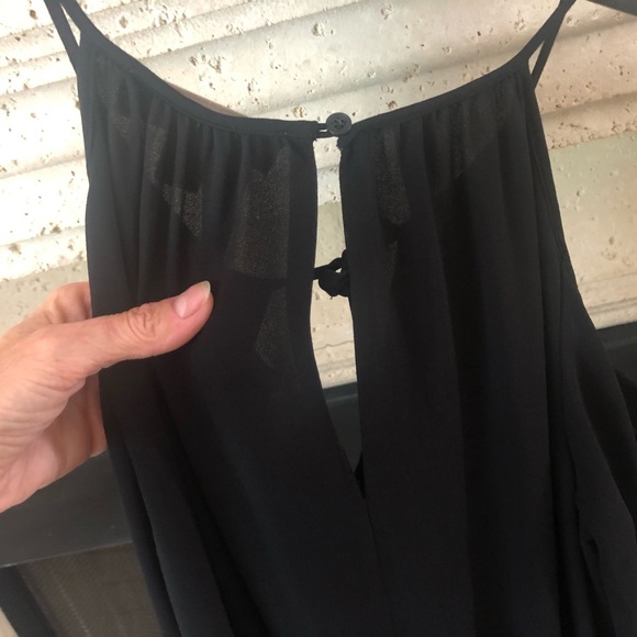 🖤MICHAEL KORS Elegant Long Slv Cold Shouldr Full-Length Flare Leg Pant Jumpsuit - Picture 12 of 13